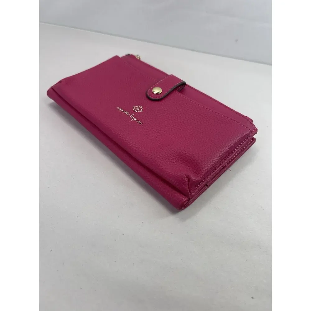 Nanette Lepore Women's Pebbled Faux-Leather Wristlet Wallet Clutch NWOT